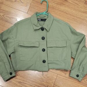 Zara Women's Olive Utility Jacket